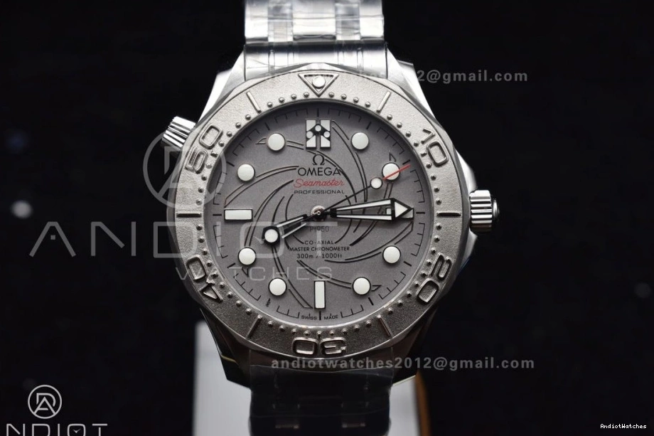VSF SS Bright 1:1 Seamaster Best Edition 300M Gray Platinum on 1062 Bracelet 007 Dial A 0313
